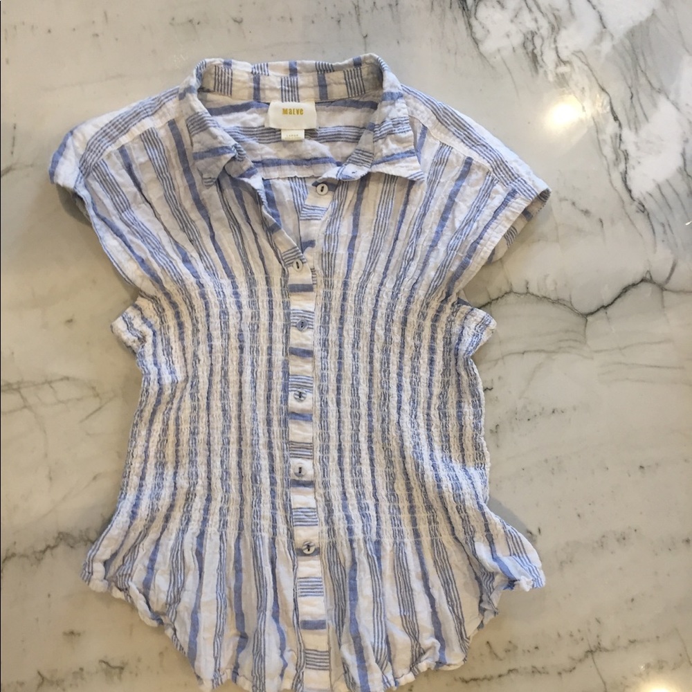Maeve brand collard easy wear blouse!
